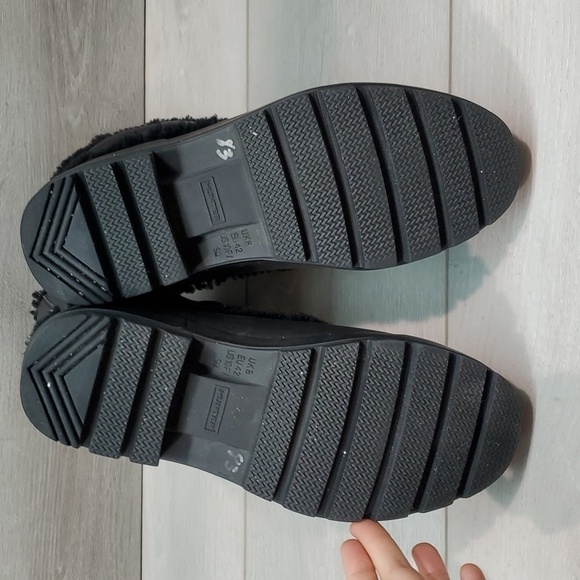 Hunter Womens Patent Pac Tall Rubber Sheepskin inside Boots shoes sz 10 - Picture 10 of 13